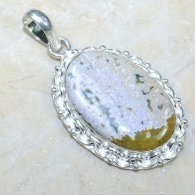 תליון משובץ ג'ספר אוושן כסף 925