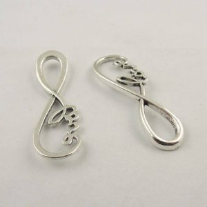 סמל האינסוף מוכסף 2 יחידות עיצוב love