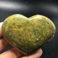 ג'ספר אוושן מנומר ליטוש לב גווני צהוב ירקרק במשקל: 111 גרם