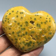 ג'ספר אוושן מנומר ליטוש לב גווני צהוב ירקרק במשקל: 113 גרם