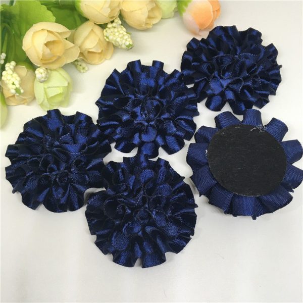 3 פרחים לקישוט אריזה בגוון כחול
