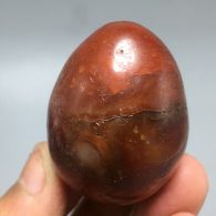 ביצה קרנליאן ומעמד עץ מסוגנן במשקל: 54 גרם