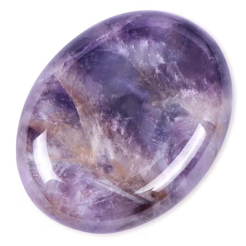 אמטיסט חלוק כאבן מחשבה ומדיטציה במידה: 5*3.5 ס"מ