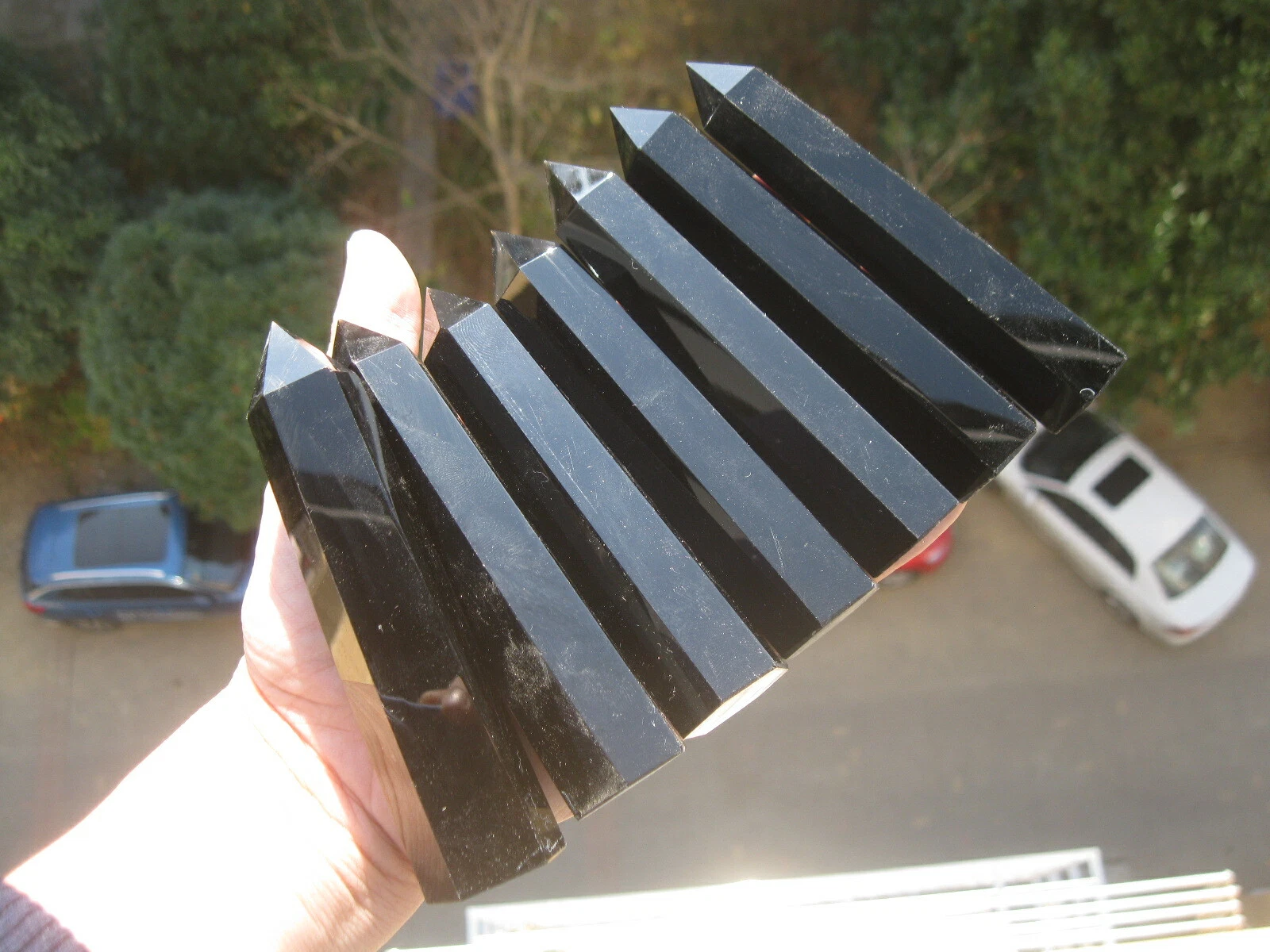 מוט אובסידיאן שחור במשקל: כ 90 גרם